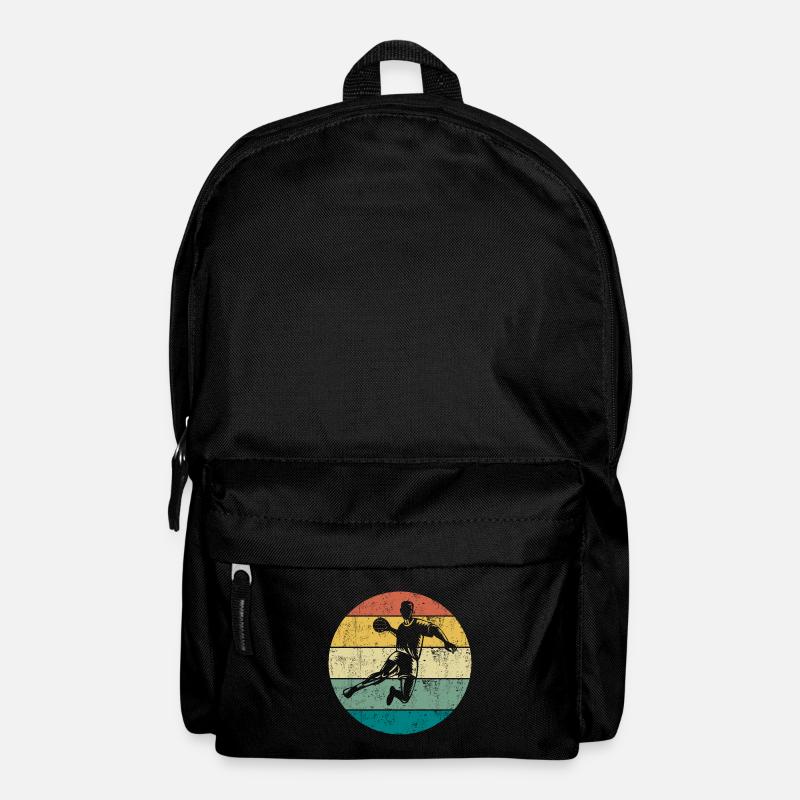 Handball Kreisläufer Sprungwurf Retro Vintage - Rucksack - Schwarz