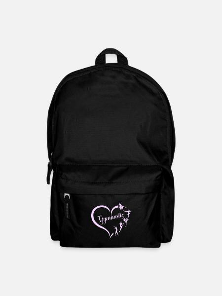Gymnastik Bodenturnen Herz Übung Pink für Mädchen - Rucksack - Schwarz