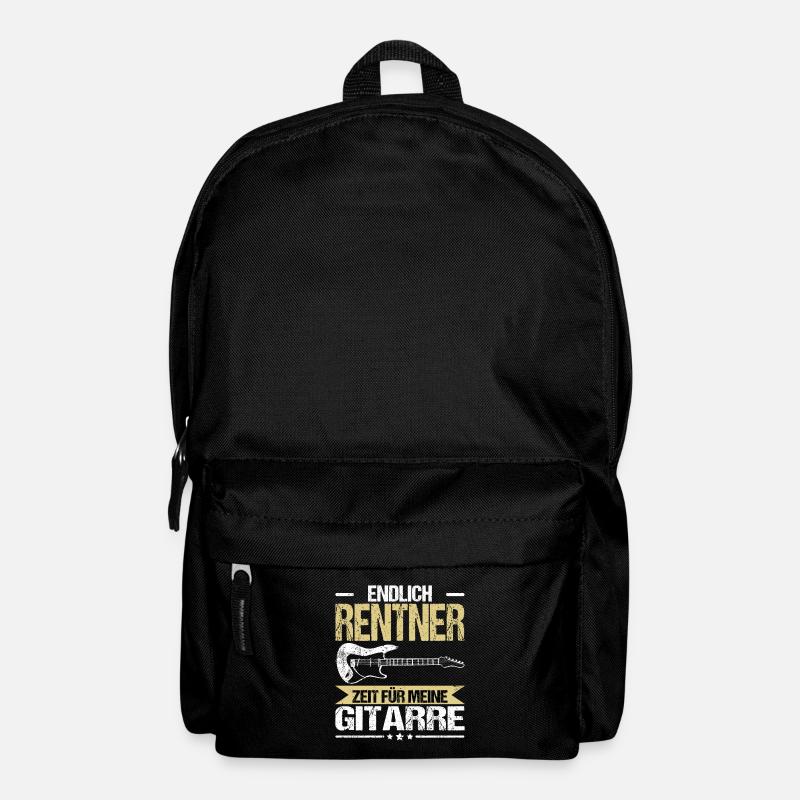 Gitarre Endlich Rente Rentner Zeit Spruch Lustig - Rucksack - Schwarz