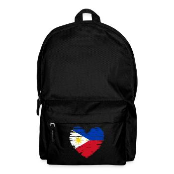 Philippinen Herz Flagge Fahne Wappen - Rucksack - Schwarz - Vorne