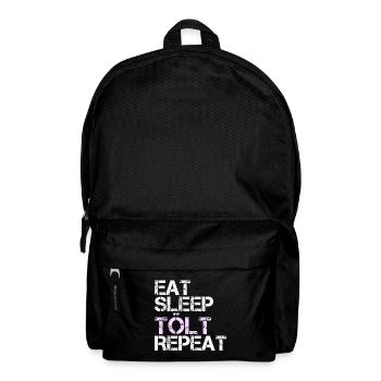 Tölt Eat Sleep Spruch Pink für Reiterin Frauen - Rucksack - Schwarz - Vorne