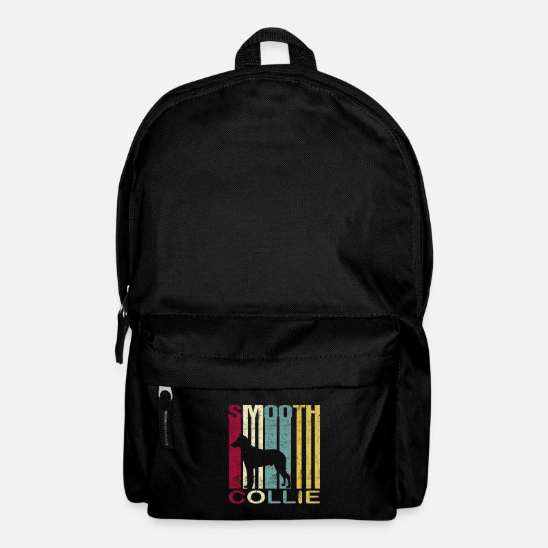 Kurzhaarcollie Kurzhaar Collie Retro Silhouette - Rucksack - Schwarz