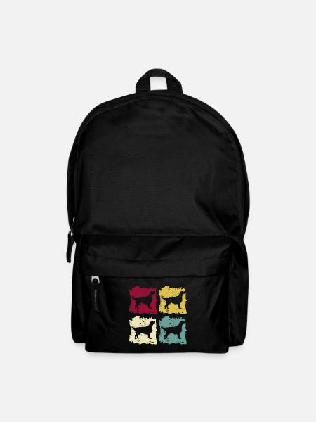 Flat Coated Retriever Retro Vintage - Backpack - black