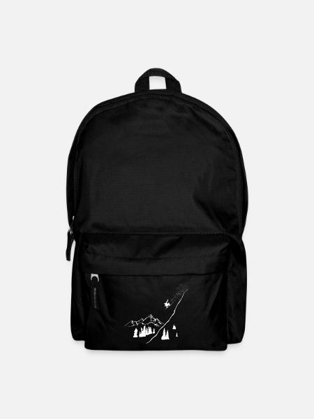 Snowboarder, Wintersport, Berge, Snowboard, Schnee - Rucksack - Schwarz