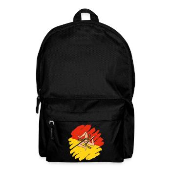Sicily Flag Italy Palermo Trinacria Italia - Backpack - black - Front