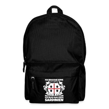 Sardinien Flagge Sardische Fahne Keine Therapie - Rucksack - Schwarz - Vorne