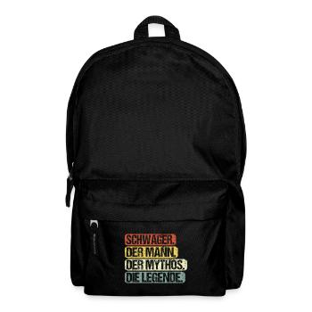 Geschenkidee für Schwager Geburtstag Lustig sprüch - Rucksack - Schwarz - Vorne
