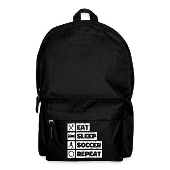 Eat Sleep Soccer Repeat. Football Design - Backpack - black - Front