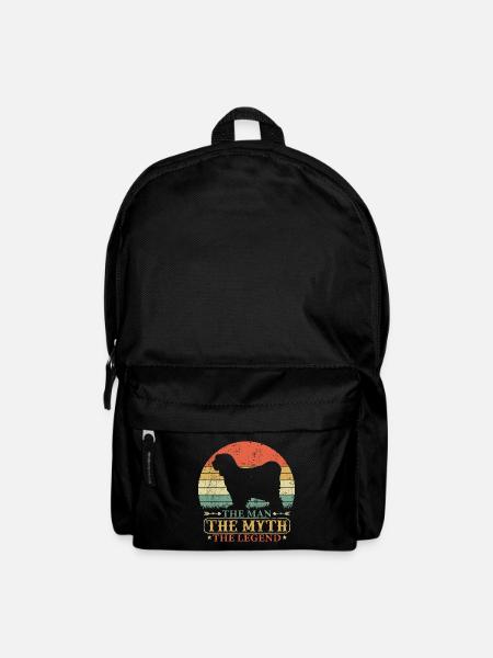 Whoodle Dog Papa Dad Vintage - Backpack - black