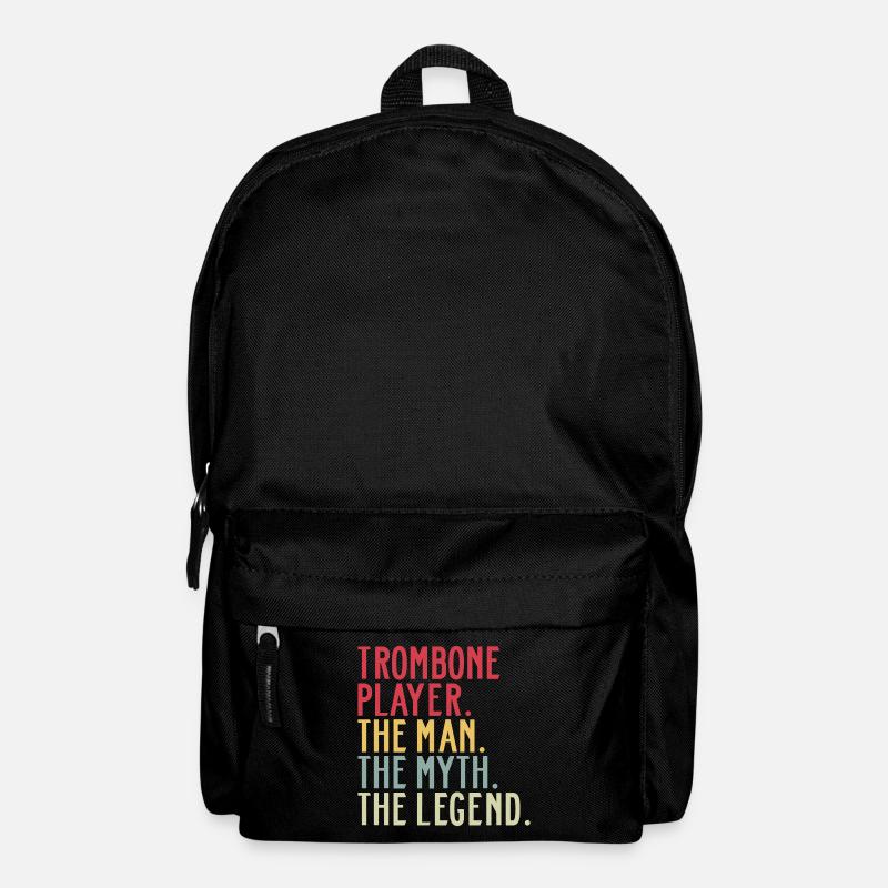 Trombone Player Trombone Player Dad Sayings Funny - Backpack - black