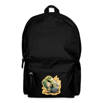 Cute girl, pilot and spaceship - Backpack - black - Front