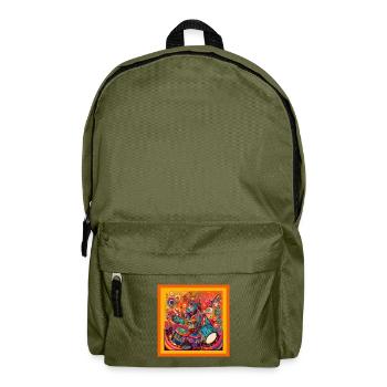 Drums colorful - Rucksack - Olivgrün - Vorne
