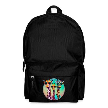 3 Coole Giraffen mit Sonnenbrillen - Rucksack - Schwarz - Vorne