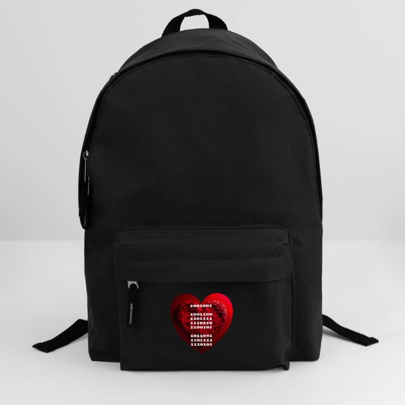 Encrypted declaration of love in binary code Backpack