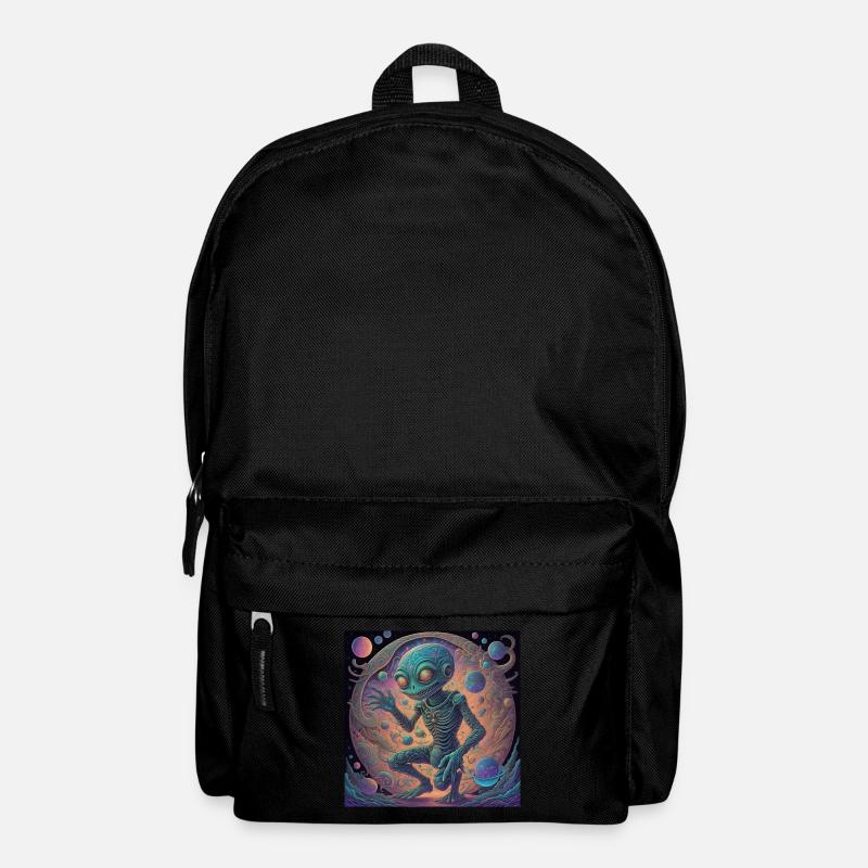L’extraterrestre fascinant dans le cosmos coloré - Sac à dos - noir
