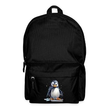 Lustiger Pinguin - Rucksack - Schwarz - Vorne