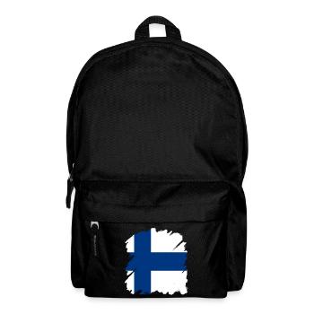 Finland Flag Suomi Finnish Flag Used Look - Backpack - black - Front