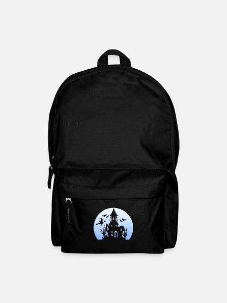 HALLOWEEN - HAUS - HEXE - FLEDERMÄUSE - Rucksack - Schwarz