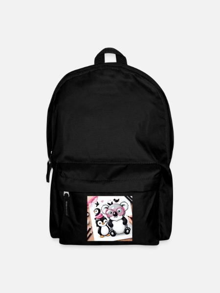 Koala and penguin - Backpack - black