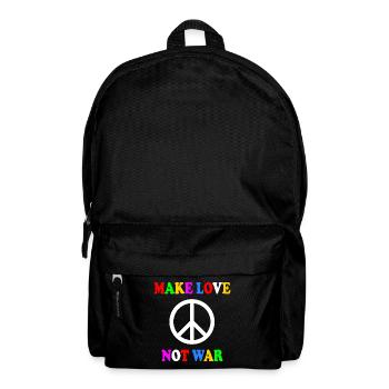 Make love not war - Rucksack - Schwarz - Vorne