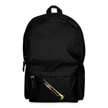 Die Posaune ist ein Blechblasinstrument - Rucksack - Schwarz - Vorne