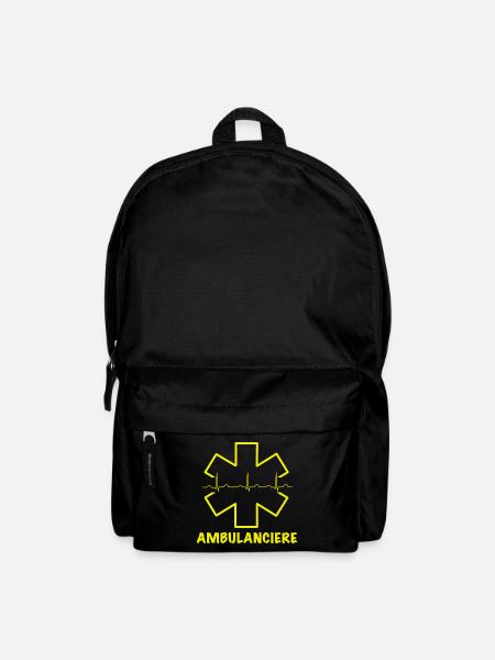 Ambulancière jaune fluo - Sac à dos - noir