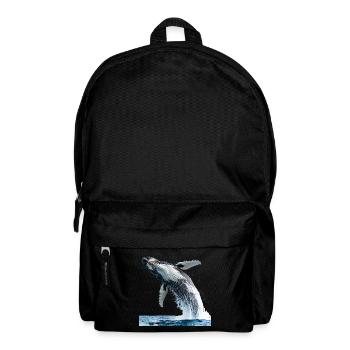 Buckelwal springt aus dem Meer - Rucksack - Schwarz - Vorne