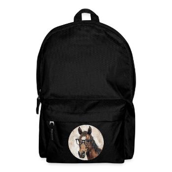 Horse with glasses - Backpack - black - Front