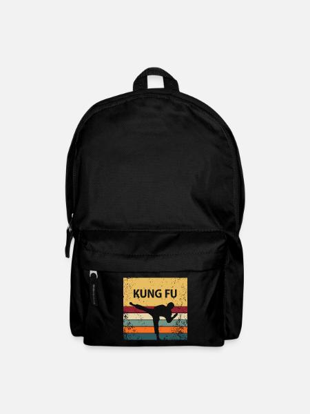 Retro Kung Fu - Rucksack - Schwarz