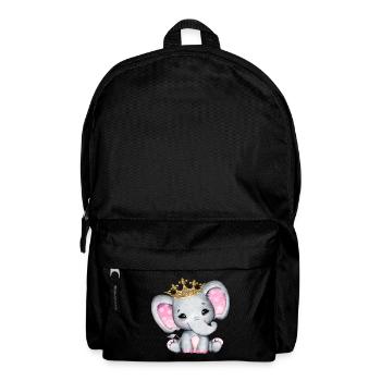 Elephant Family Mama Baby T-Shirt - Backpack - black - Front