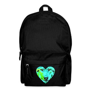 Heart Wolf Light 3 D Art - Sac à dos - noir - Devant