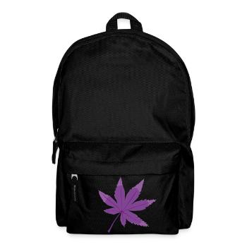 Lila Blatt - Herbstmotiv Geschenk - Rucksack - Schwarz - Vorne