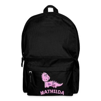 enfant drôle de dinosaure Mathilda Cadeau d'anniversaire - Sac à dos - noir - Devant