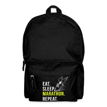 Marathon lustig Geschenk Geburtstag - Rucksack - Schwarz - Vorne