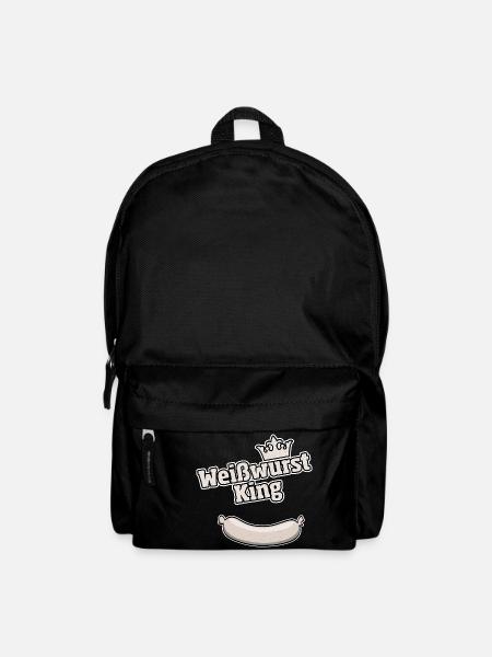 Weißwurst King bayerisches Geschenk - Rucksack - Schwarz