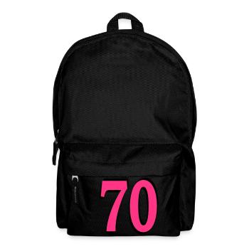 70 . Geburtstag - Rucksack - Schwarz - Vorne