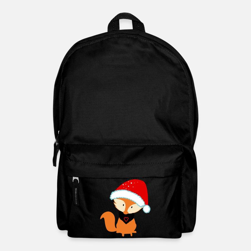 Weihnachten Fuchs Kind - Rucksack - Schwarz