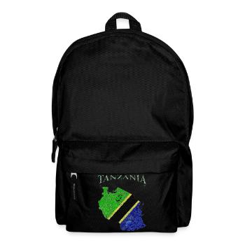 Carte drapeau de la Tanzanie - Sac à dos - noir - Devant