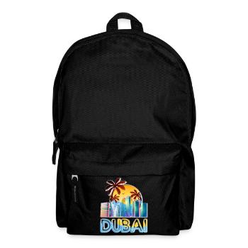 Dubai Skyline Summer Sun Palm Seam Beach Sea - Backpack - black - Front