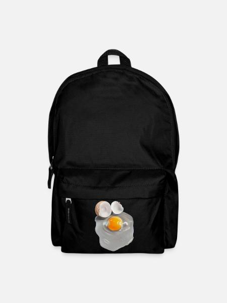 Eierbild im Grau-Abstrakt - Rucksack - Schwarz