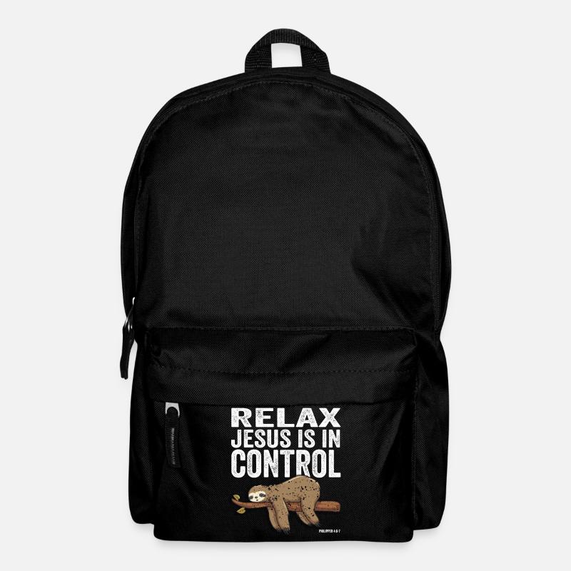 Jesus Christus Shirt - Relax Jesus is in Control - Rucksack - Schwarz
