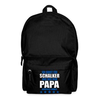 Schalker Papa | Schalke Vatertags Geschenkidee - Rucksack - Schwarz - Vorne