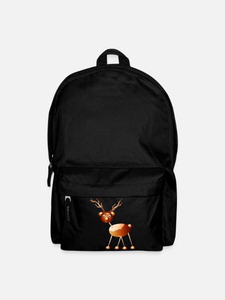 Hirsch aus Kastanien - Rucksack - Schwarz