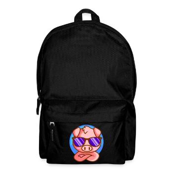 Kleines Ferkel mit Sonnenbrille - Rucksack - Schwarz - Vorne