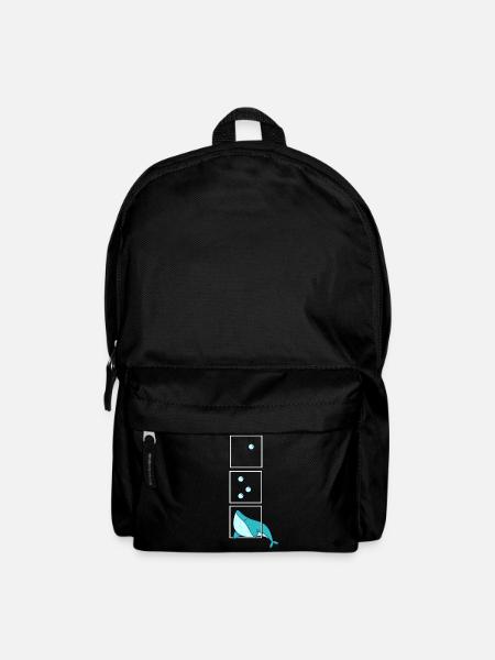 wal meeresbiologe meer ozean riff aqua - Rucksack - Schwarz