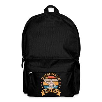 J'Peux Pas j'Ai Water Polo Humour Pools Drole - Backpack - black - Front