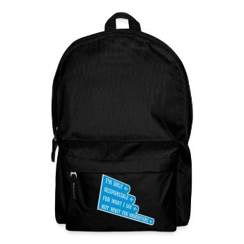 what I say Zitat - Rucksack - Schwarz - Vorne
