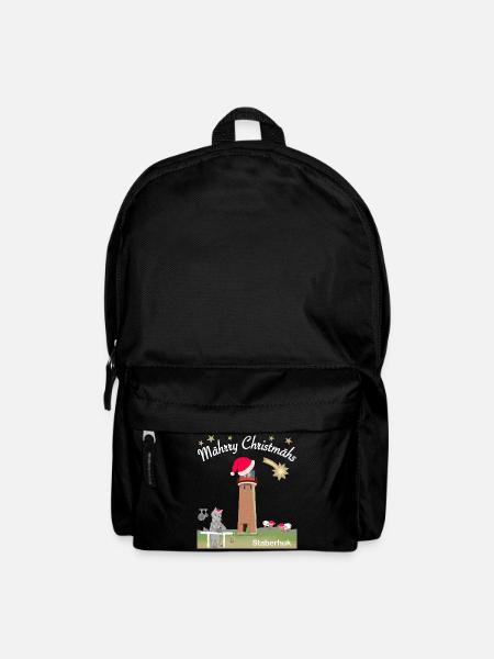 Weihnachten Leuchtturm Staberhuk Fehmarn, Wolf - Rucksack - Schwarz