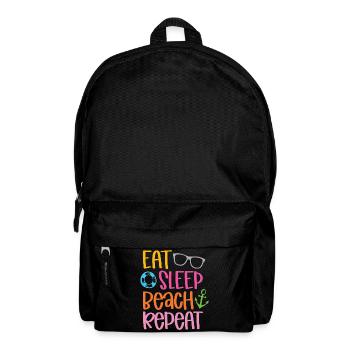 Eat Sleep Beach Repeat - Backpack - black - Front