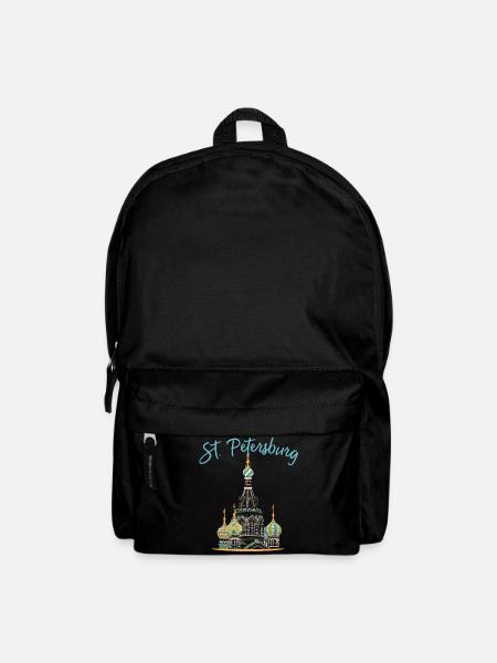 St. Petersburg, Kirche, Russland, Strichzeichnung - Rucksack - Schwarz